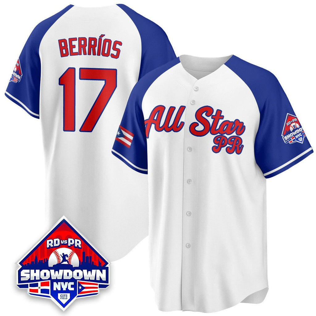 José Berríos Jersey #17 Puerto Rican Baseball All-Star 2025 Stitched White Alter