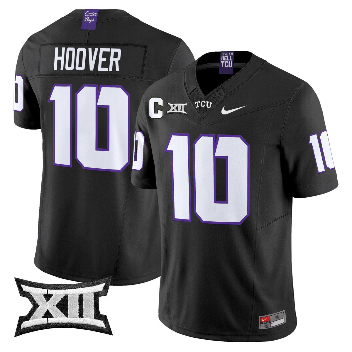 Josh Hoover Jersey #10 TCU Horned Frogs 2025 Vapor Limited Stitched Purple Alter