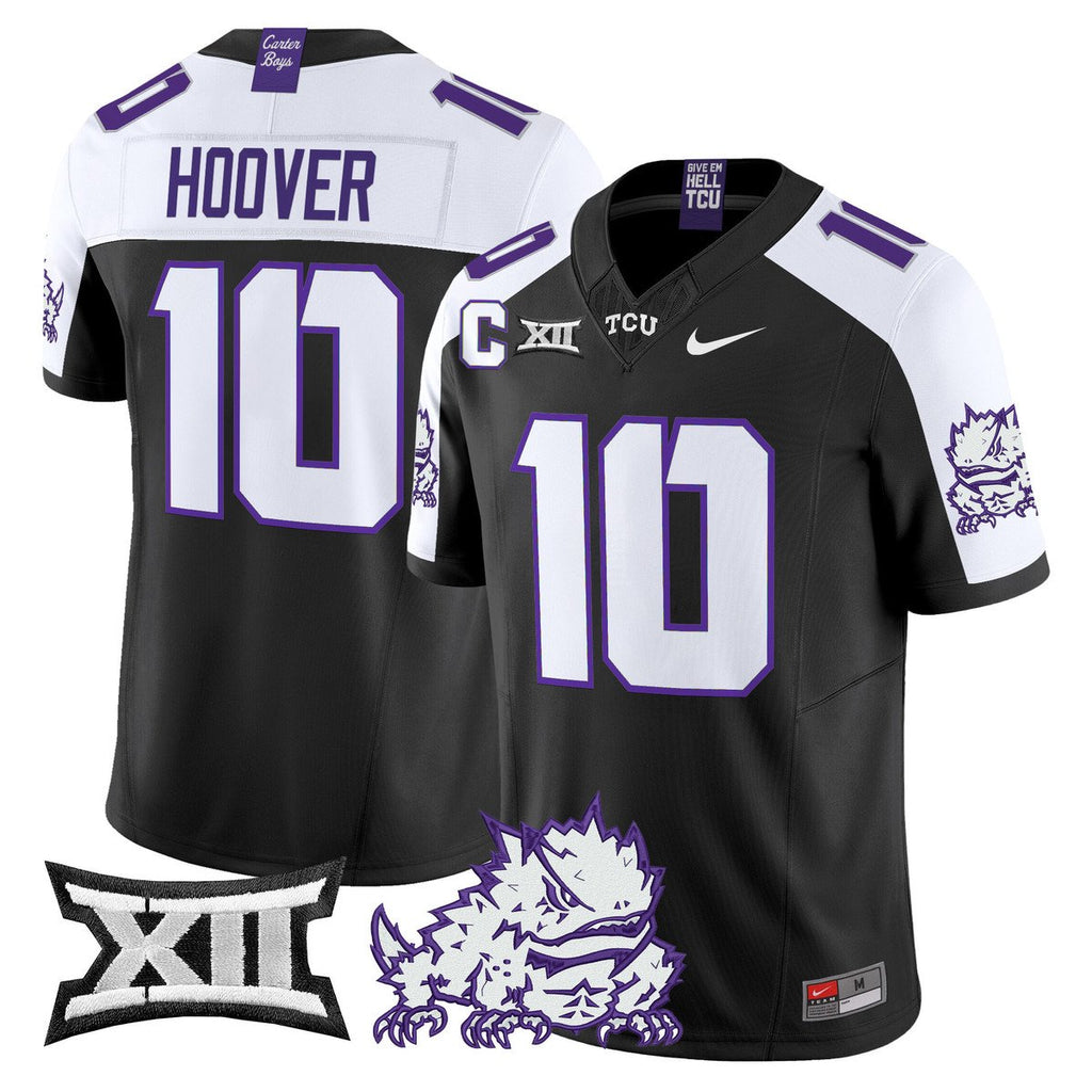 Josh Hoover Jersey #10 TCU Horned Frogs 2025 Vapor Limited Stitched Black Alter
