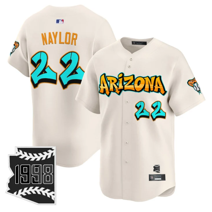 Josh Naylor Jersey #22 Arizona Diamondbacks Graffiti Desert Ink Edition Cream
