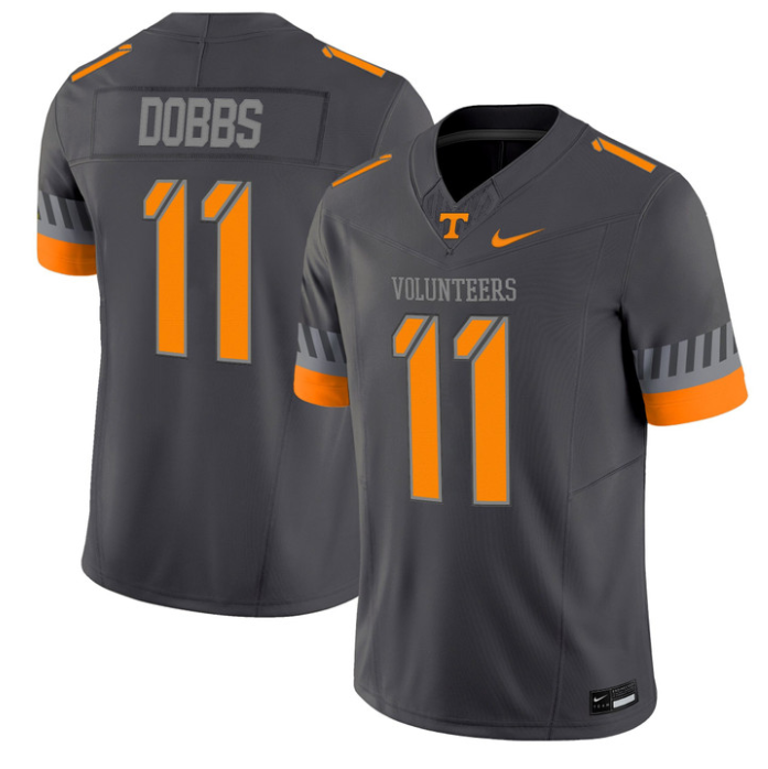 Joshua Dobbs Jersey #11 Tennessee Vols 2025 Smokey Grey Series Stitched