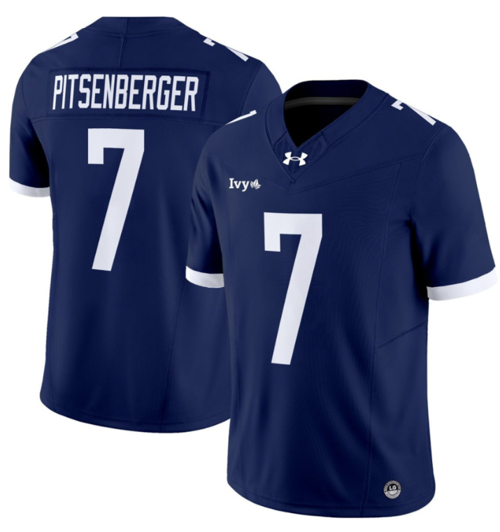 Joshua Pitsenberger Yale Football Blue Jersey All Stitched