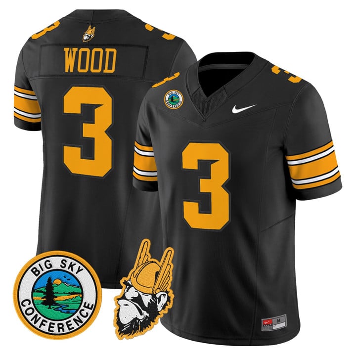 Joshua Wood Jersey #3 Idaho Vandals 1975 Throwback Limited Stitched Black