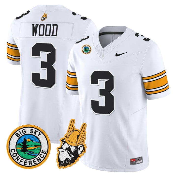 Joshua Wood Jersey #3 Idaho Vandals 1975 Throwback Limited Stitched White
