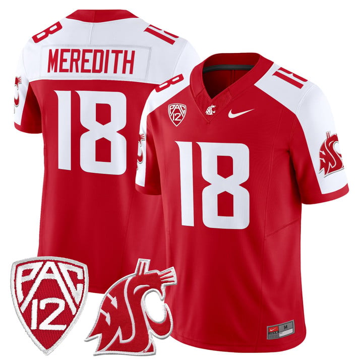 Joshua Meredith Jersey #18 Washington State Cougars 2025 Vapor Limited Stitched