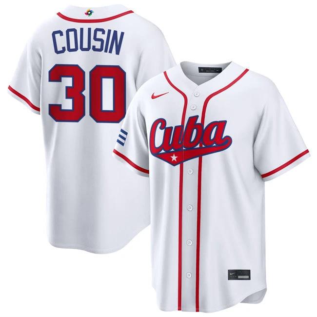 Josimar Cousin Jersey #30 Cuba Team 2026 World Baseball Classic Stitched White
