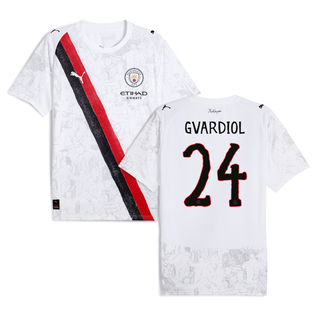 Josko Gvardiol 24 Manchester City 2025-26 Match Jersey – White
