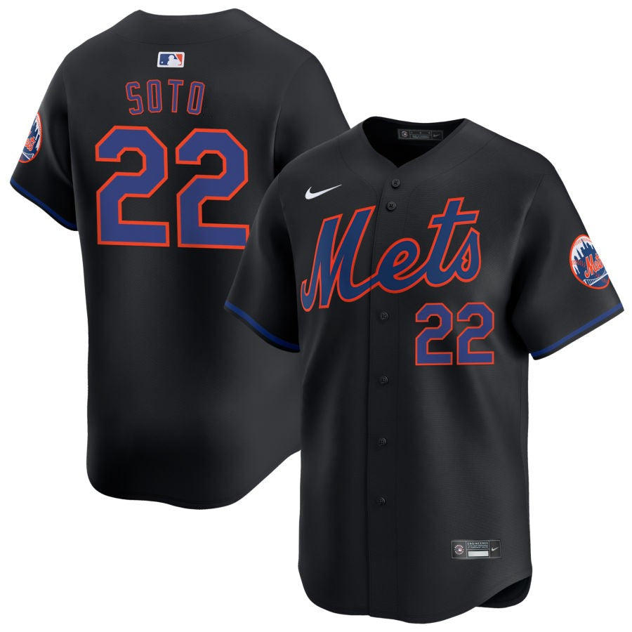 Juan Soto Jersey #22 New York Mets 2025 Baseball Player Black