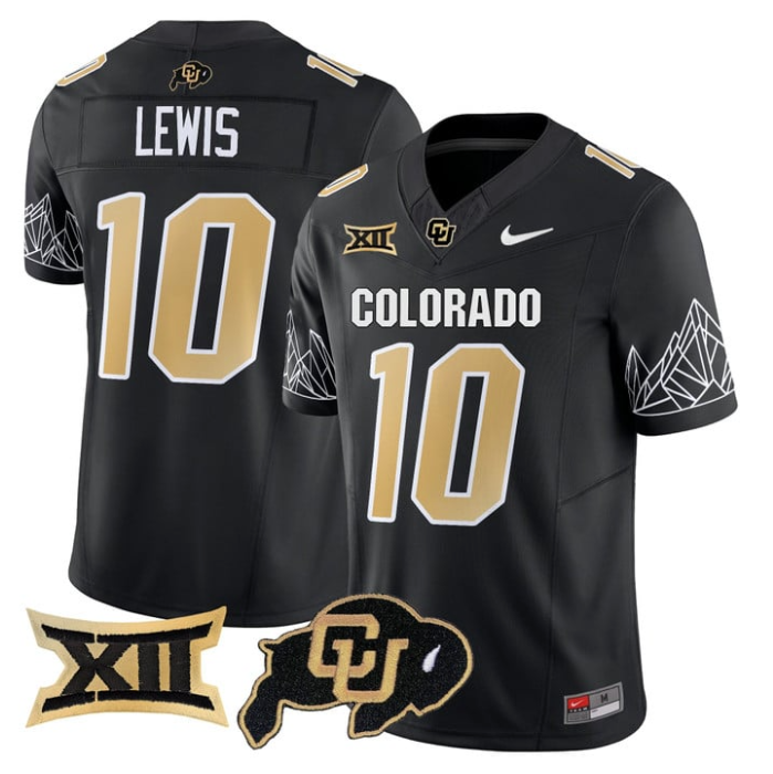 Julian Lewis Jersey #10 Colorado Buffaloes 2025 Limited V2 Stitched Black