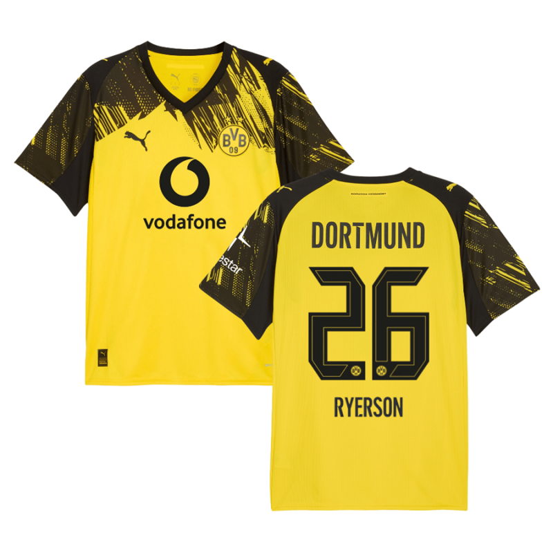 Julian Ryerson #26 Borussia Dortmund 2025-26 Home Men Jersey – Yellow