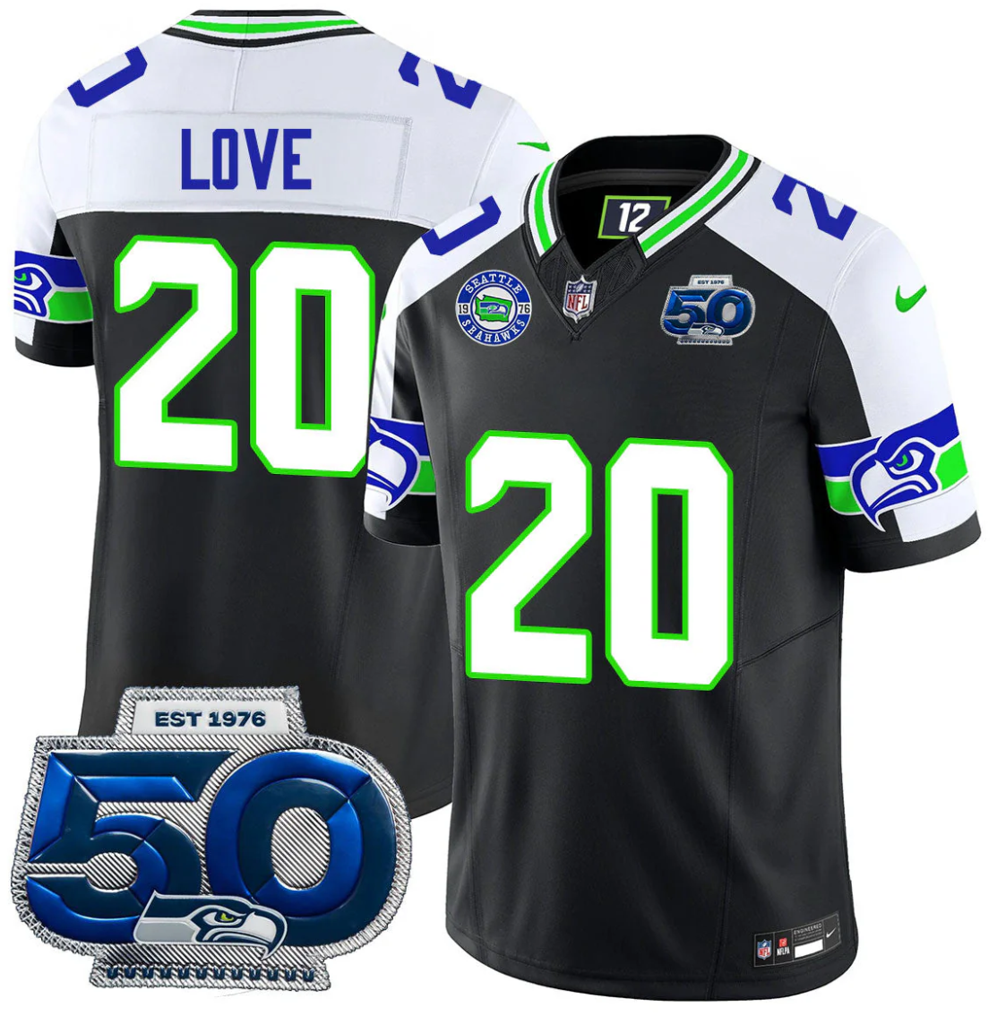Julian Love Jersey #20 50th Season Vapor Limited All Stitched