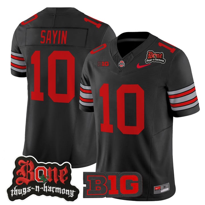 Julian Sayin Jersey #10 Ohio State Buckeyes Bone Thugs-N-Harmony Stitched