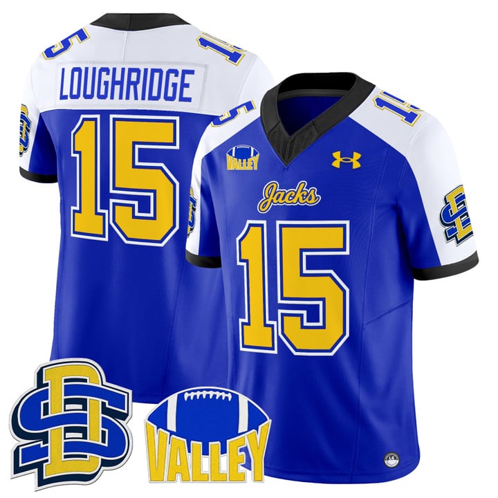 Julius Loughridge Jersey #15 South Dakota State Jackrabbits 2025 Blue Alter
