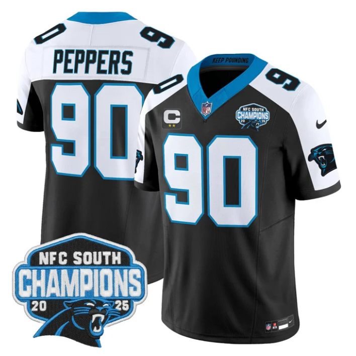 Julius Peppers Jersey #90 NFC South Division Champions 2025 Stitched Black Alternate