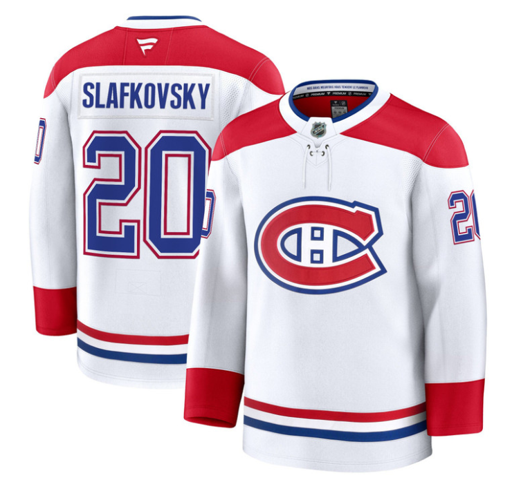 Juraj Slafkovsky Jersey #20 Montreal Canadiens Timeless Premium Stitched 2025 Away
