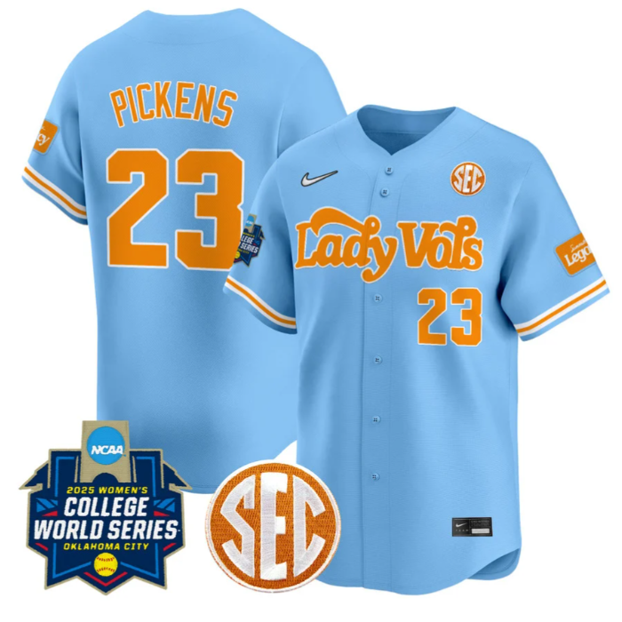 Karlyn Pickens Jersey #23 Tennessee Volunteers Softball 2025 World Series Stitched Royal