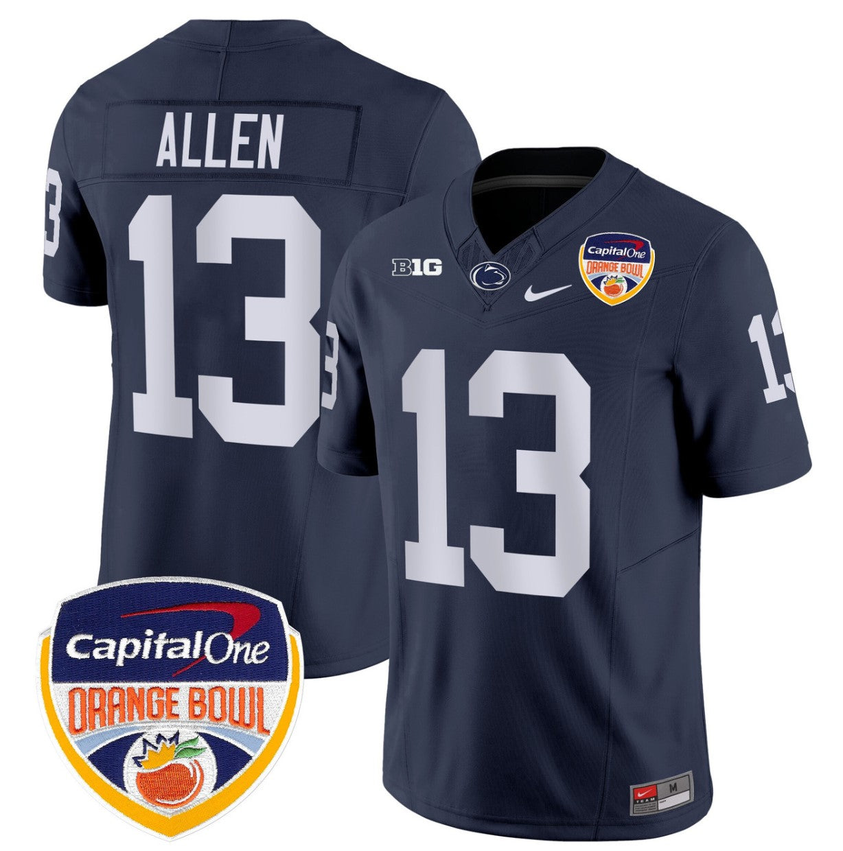 Kaytron Allen Jersey #13 Penn State Orange Bowl Patch Stitched Navy