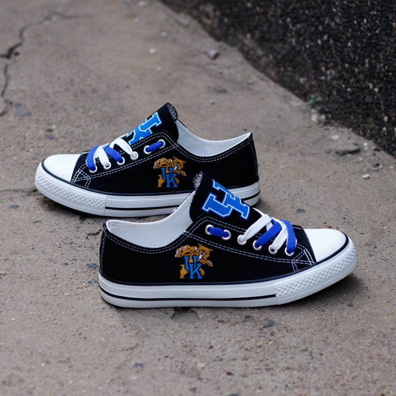 Kentucky Wildcats Limited Print NCAA College Students Low Top Canvas Shoes Sport Sneakers
