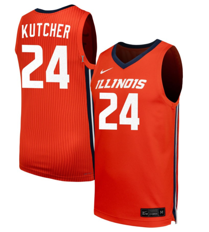 Kendall Bostic Jersey #44 Illinois Fighting Illini NIL Basketball Orange