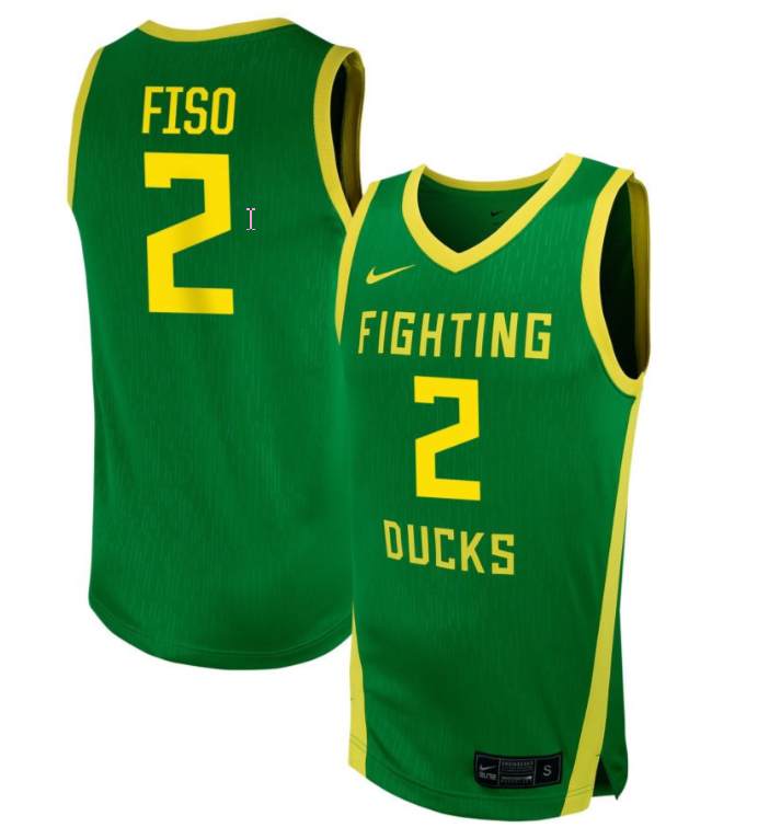 Katie Fiso Jersey #2 Oregon Ducks NIL Basketball Green
