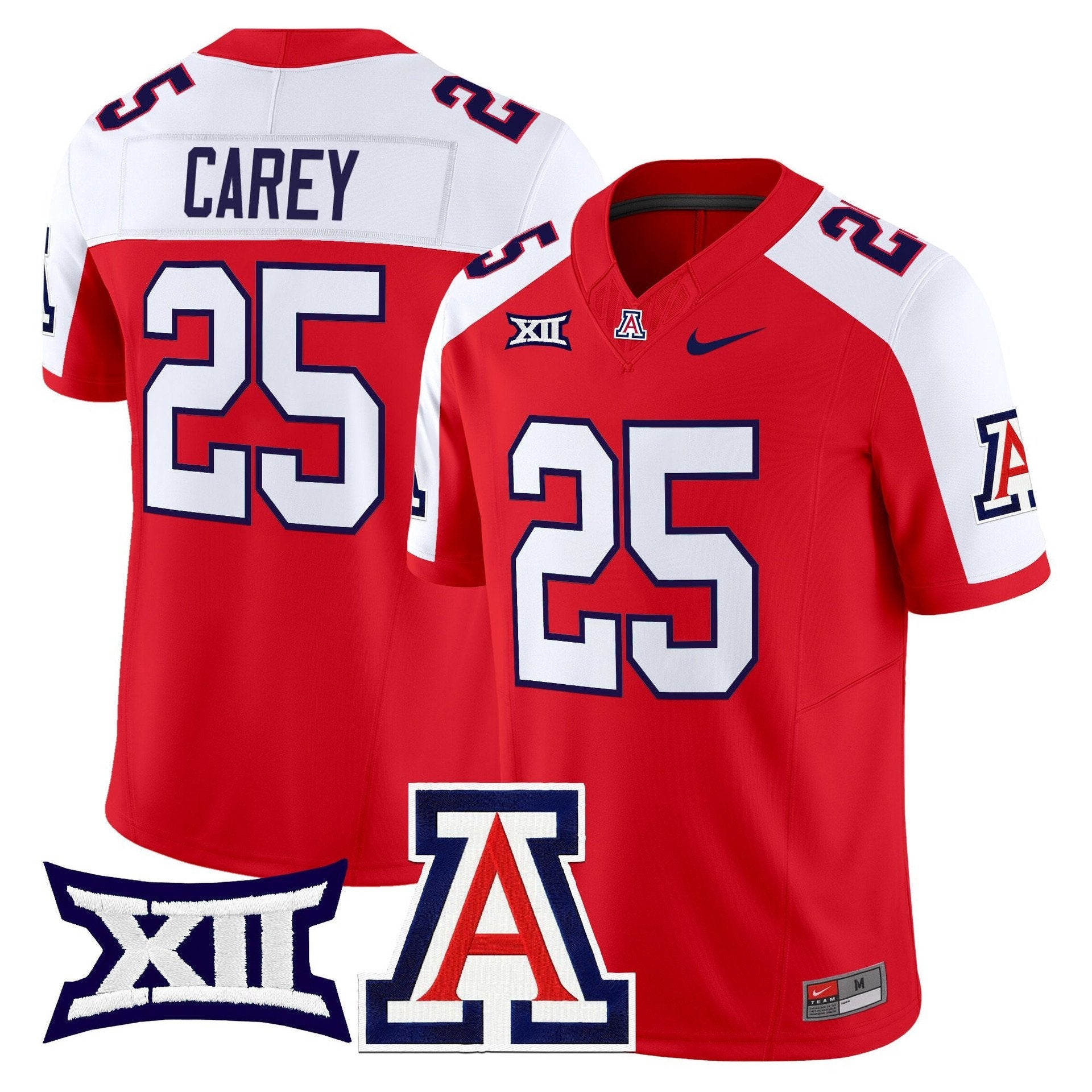 Ka'Deem Carey Jersey #25 Arizona Wildcats 2025 Limited Stitched Red Alternate