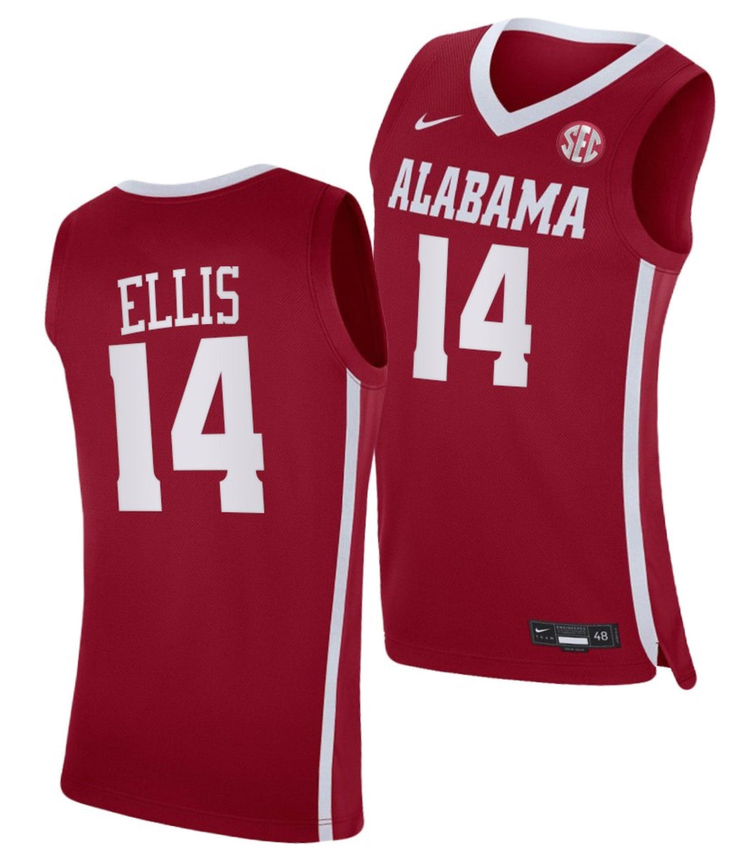 Keon Ellis Jersey Alabama Crimson Tide College Basketball Red #14