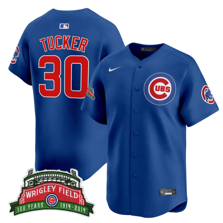 Kyle Tucker Jersey #30 Chicago Cubs Wrigley Field Style Vapor Premier Limited All Stitched Royal