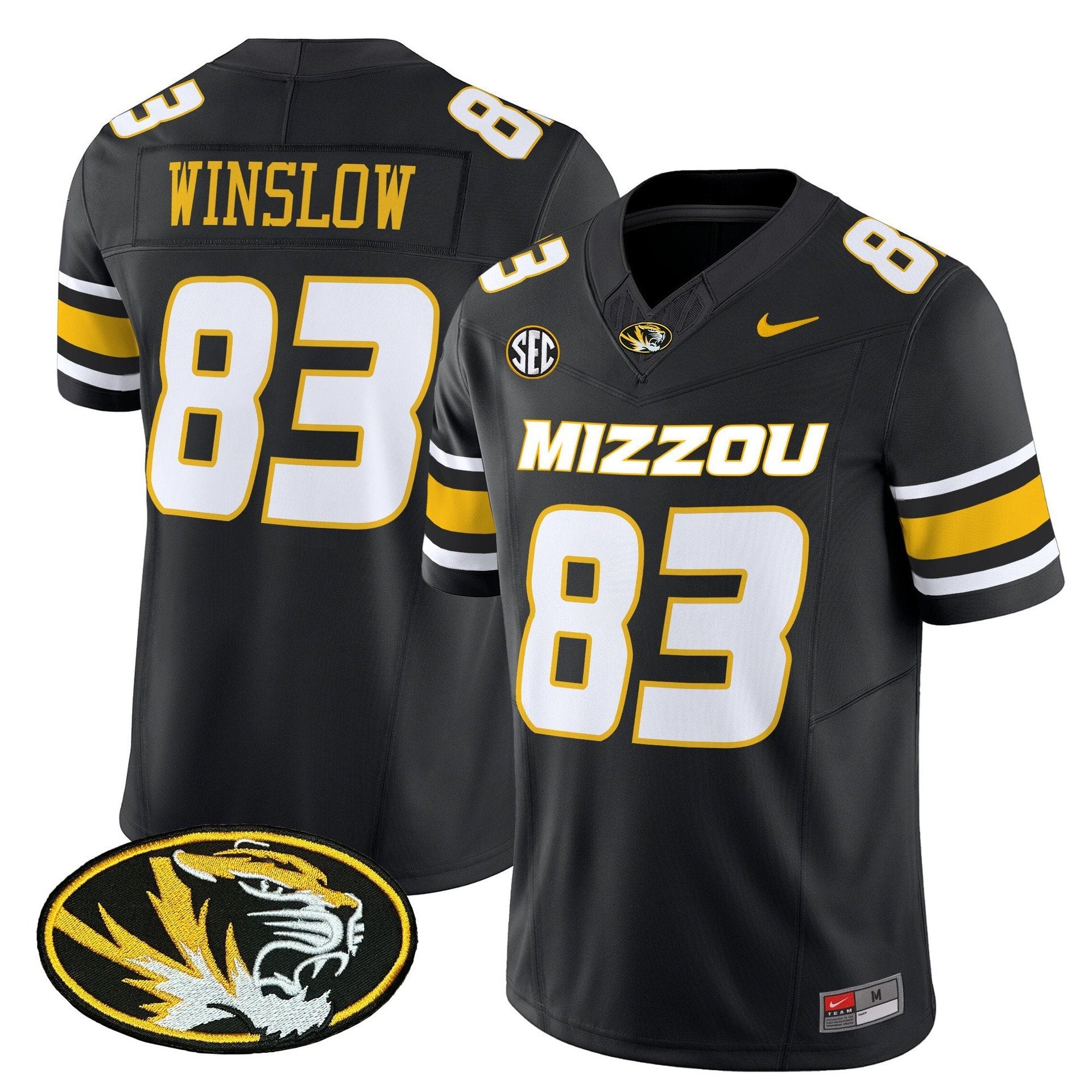 Kellen Winslow Jersey #83 Missouri Tigers 2025 Vapor Limited Stitched Black