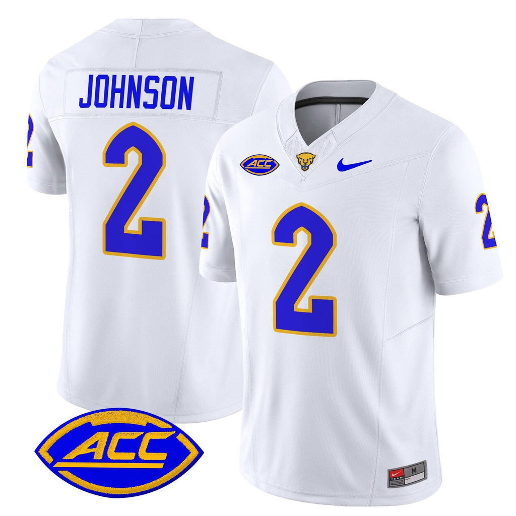 Kenny Johnson Jersey #2 Pittsburgh Panthers 2025 Limited Stitched White