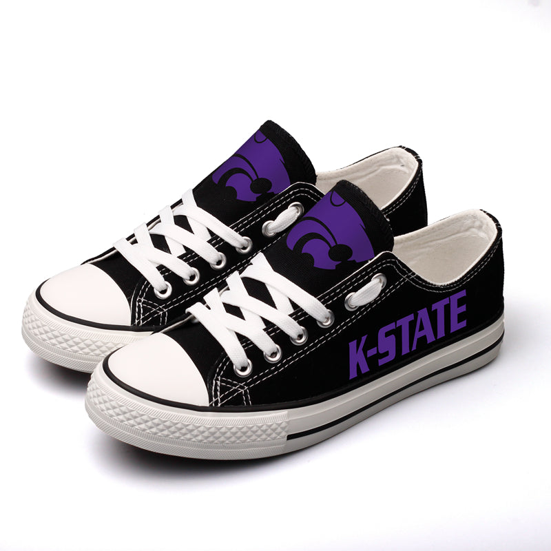 Kansas State Wildcats Limited Print NCAA College Students Low Top Canvas Shoes Sport Sneakers