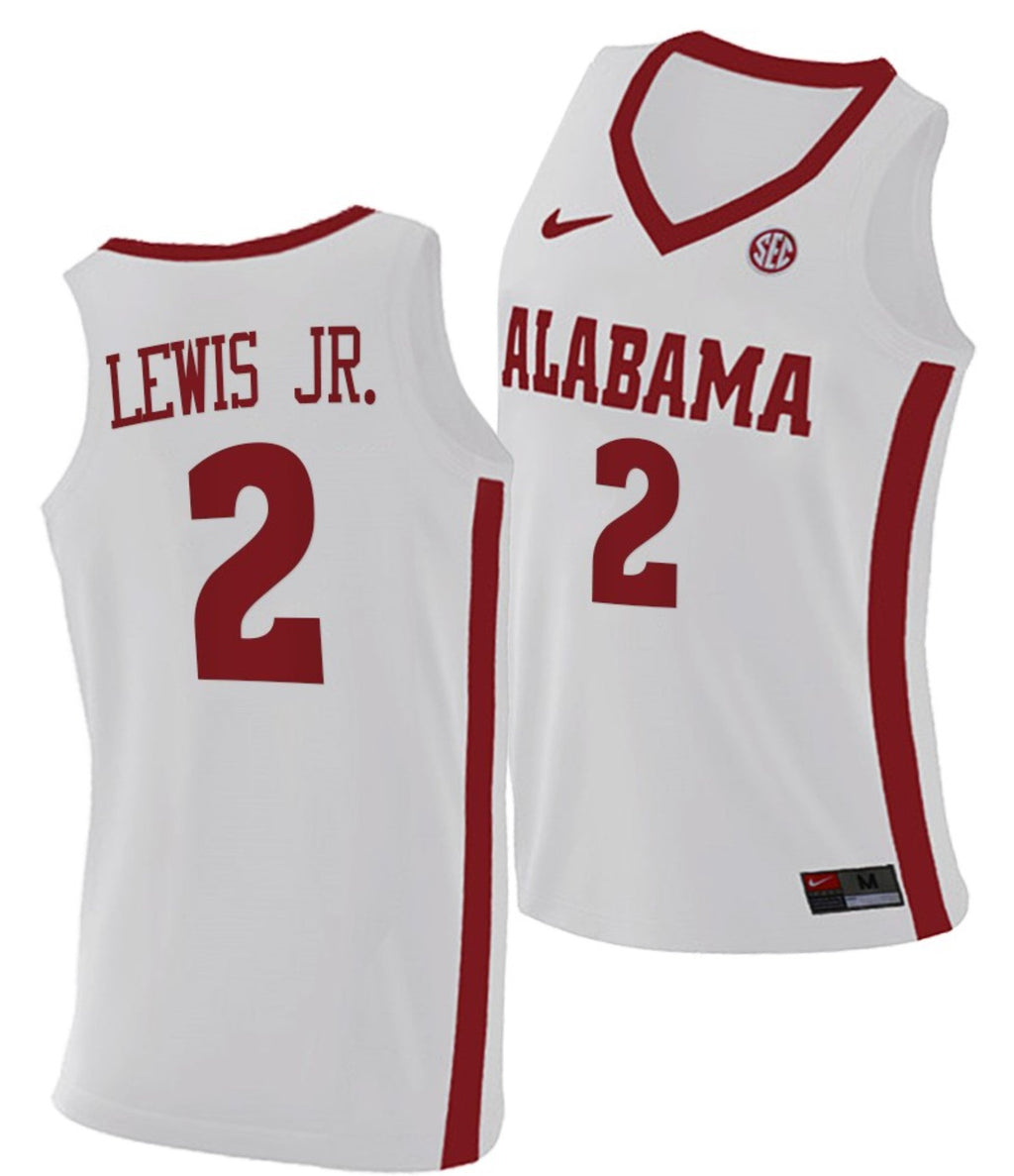 Kira Lewis Jr Jersey Alabama Crimson Tide College Basketball Replica White #2