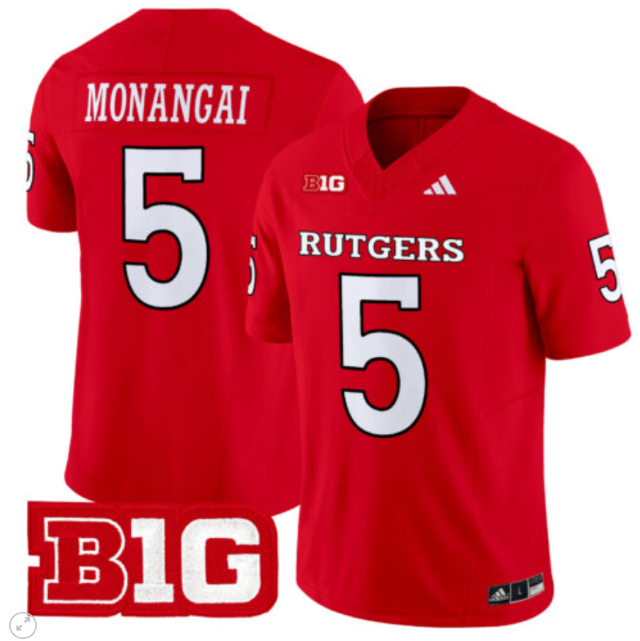 Kyle Monangai Jersey #5 Rutgers Scarlet Knights Vapor Limited Football Red