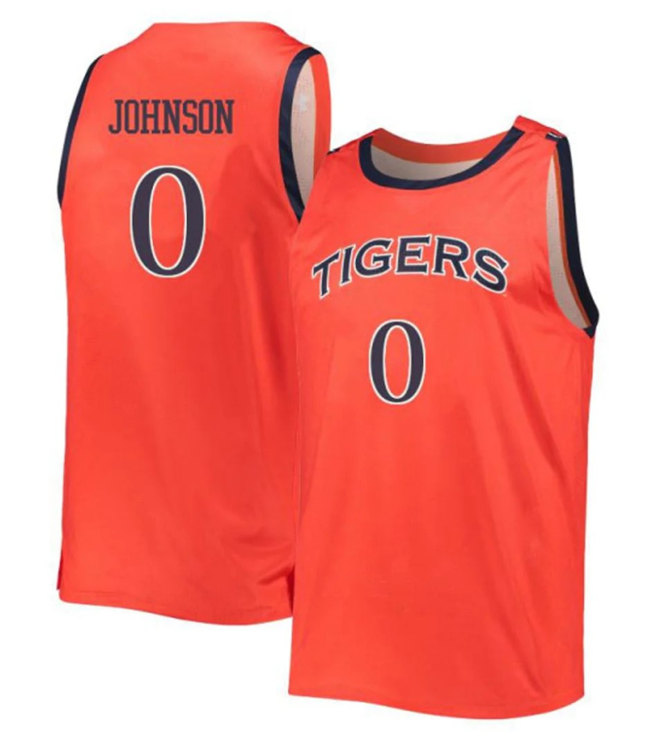 KD Johnson Jersey Auburn Tigers College Basketball #0