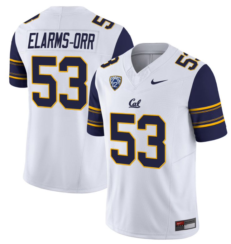 Kaleb Elarms-Orr Jersey #53 California Golden Bears Limited Stitched White