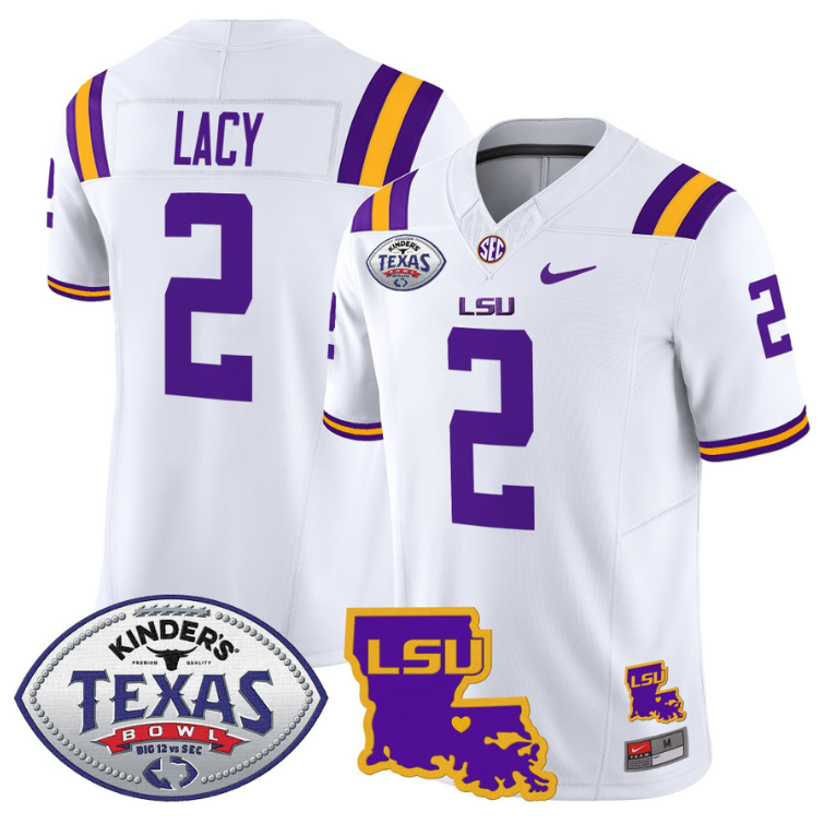 Trey'Dez Green Jersey #14 LSU Tigers 2024 Texas Bowl Football White
