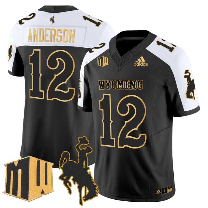 Kaden Anderson Jersey #12 Wyoming Cowboys 2025 Gold Vapor Stitched