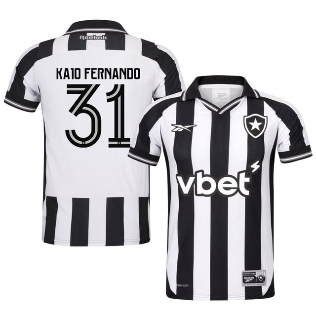 Kaio Pantaleao #31 Botafogo 2025-26 Home Jersey – Black White