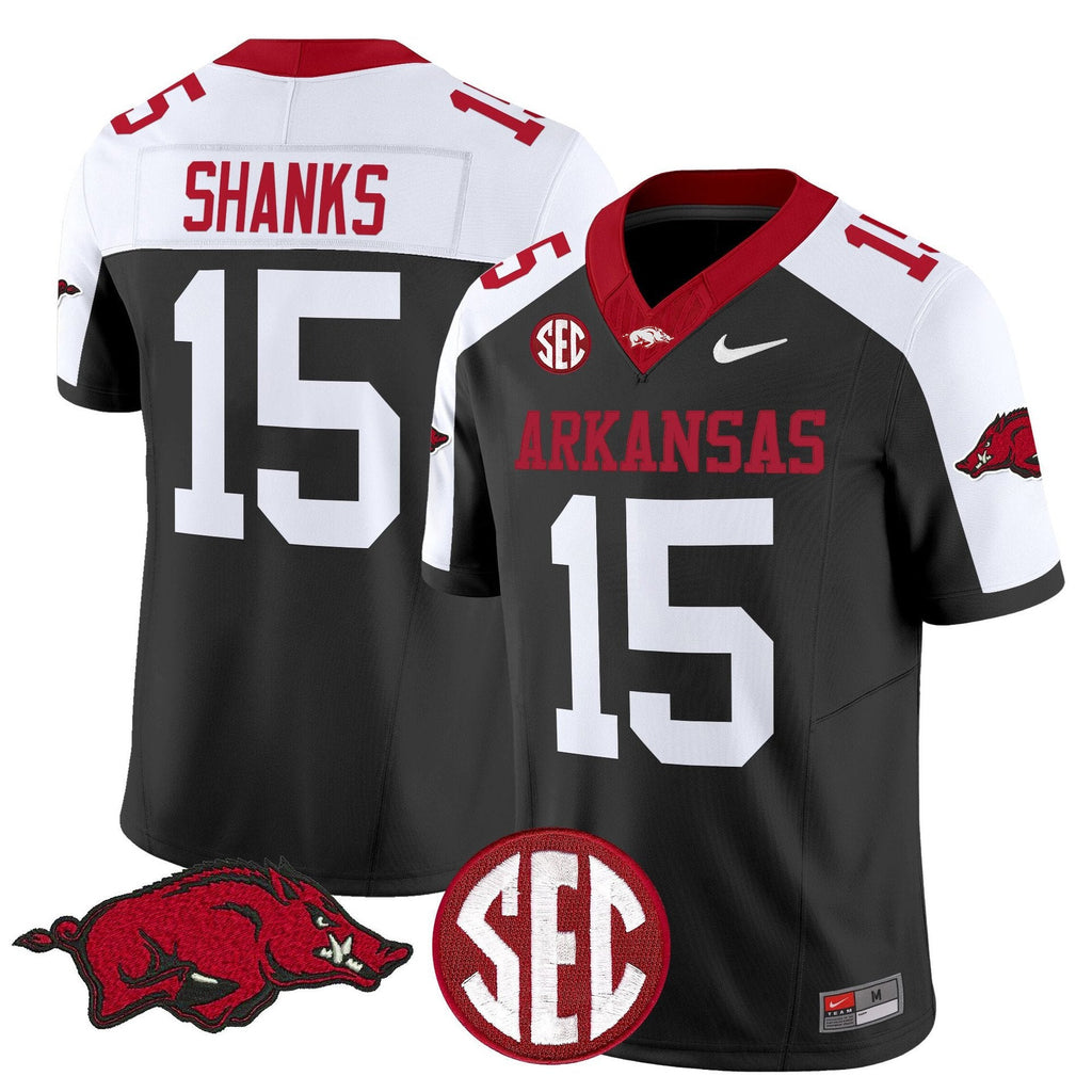 Kam Shanks Jersey #15 Arkansas Razorbacks Limited Stitched Black Alter