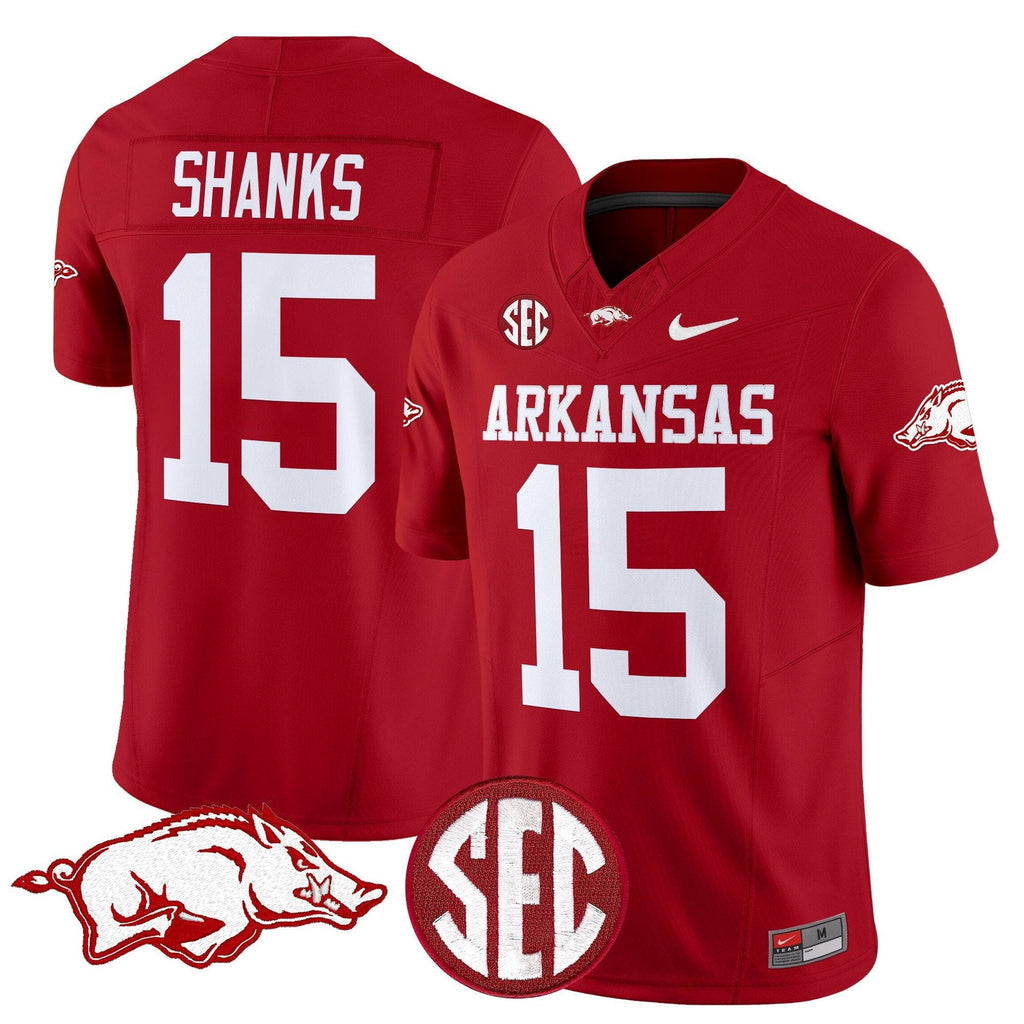 Kam Shanks Jersey #15 Arkansas Razorbacks Limited Stitched Cardinal