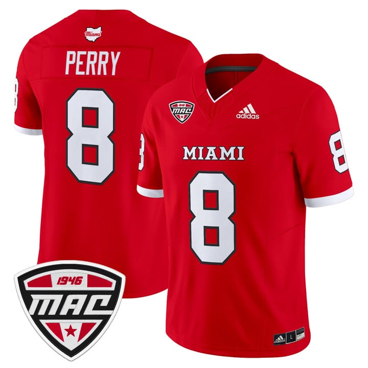 Kam Perry Jersey #8 Miami OH RedHawks 2025 Vapor Limited Stitched
