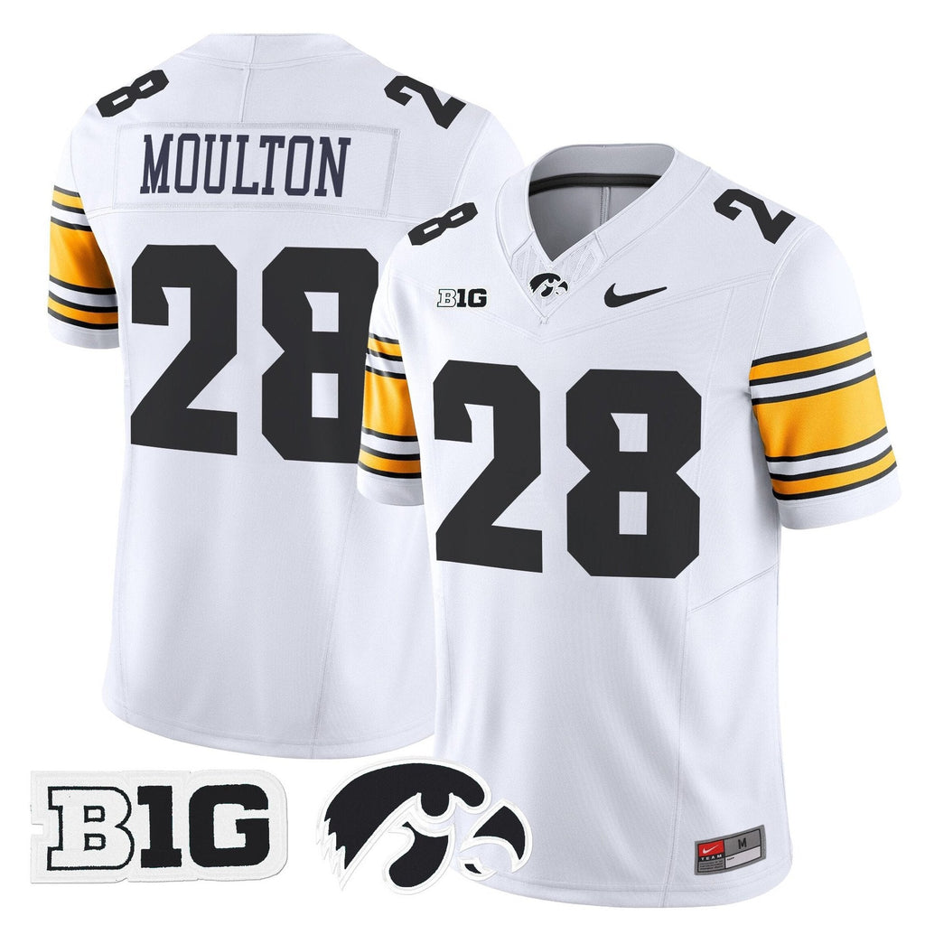 Kamari Moulton Jersey #28 Iowa Hawkeyes 2025 Limited Stitched White