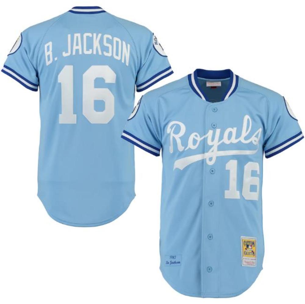 Kansas City Royals Bo Jackson Blue 1987 Throwback Jersey