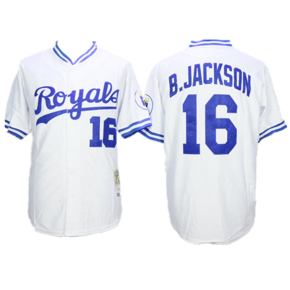 Kansas City Royals Bo Jackson White 1980 Throwback Jersey