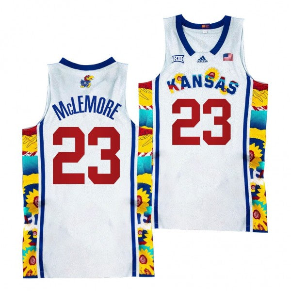 Kansas Jayhawks #23 Ben McLemore Jersey Sunflower Showdown White Basketball Jerseys