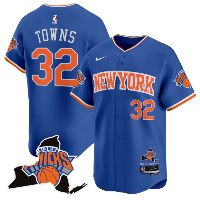 Karl-Anthony Towns Jersey #32 New York Knicks Vapor Baseball Stitched Icon