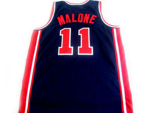 Karl Malone Jersey #11 Team USA BasketBall Navy Blue