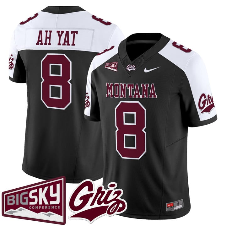 Keali'i Ah Yat Jersey #8 Montana Grizzlies 2025 Vapor Limited Stitched Black Alter