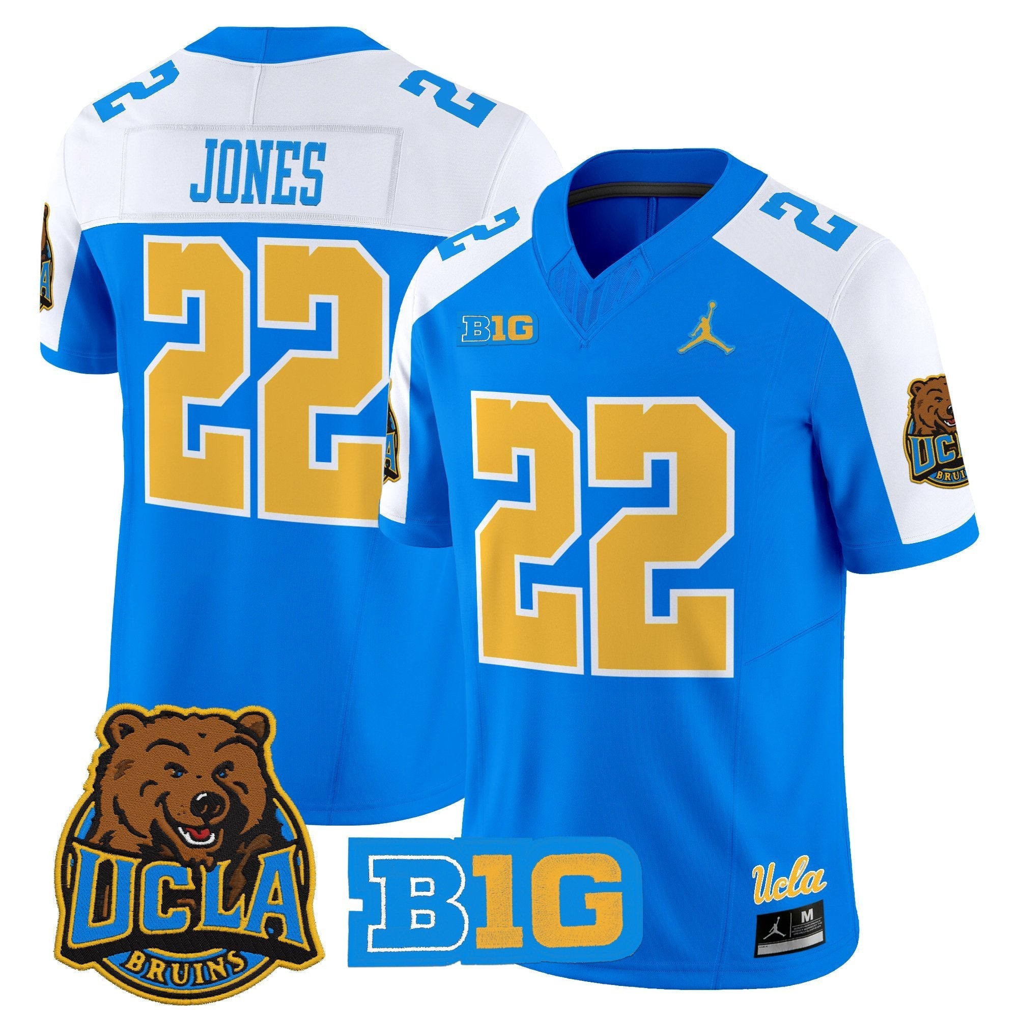 Keegan Jones Jersey #22 UCLA Bruins Jersey 2025 Vapor Stitched Blue Alternate