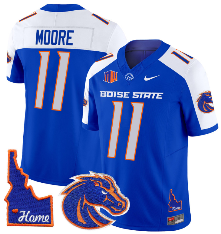 Kellen Moore Jersey #11 Boise State Broncos 2024 Home Patch Vapor Football Royal Alternate