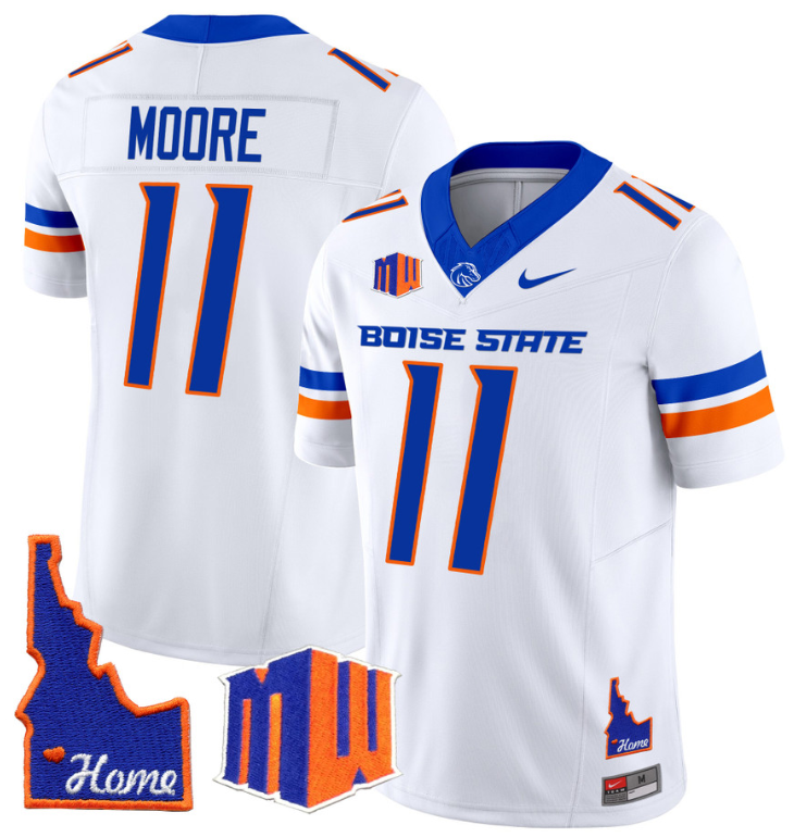 Kellen Moore Jersey #11 Boise State Broncos 2024 Home Patch Vapor Football White